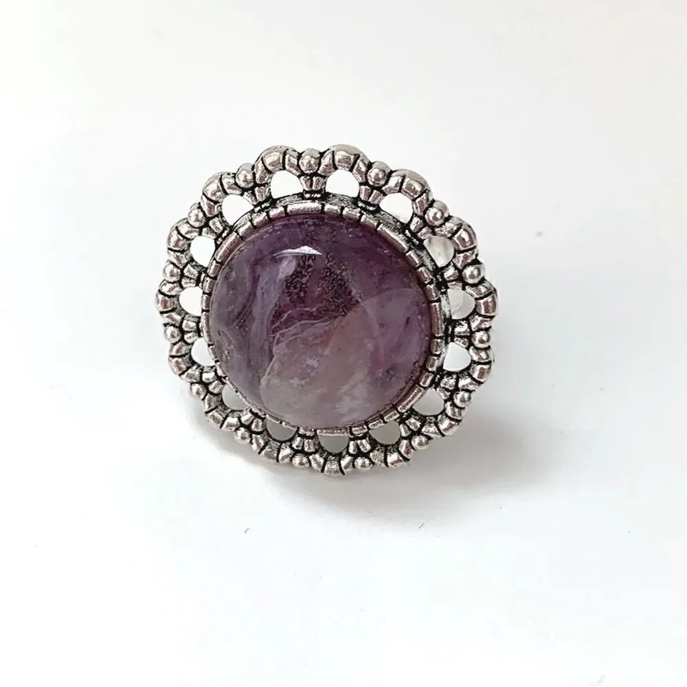 💍Beautiful Amethyst Natural Stone Ring